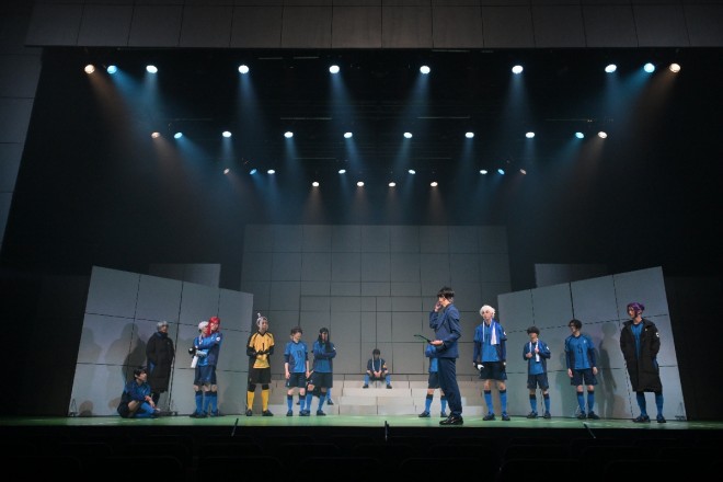 A scene from the final rehearsal of Blue Lock 4th STAGE